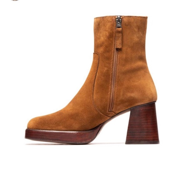 Brown Platform Boots - Picture 3 of 3